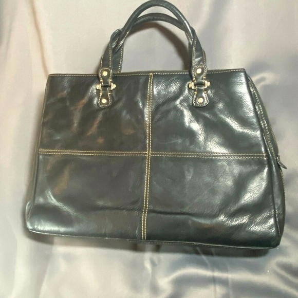 Liz Claiborne Business Class Brown Leather Brief Case Tote Bag - Picture 12 of 12